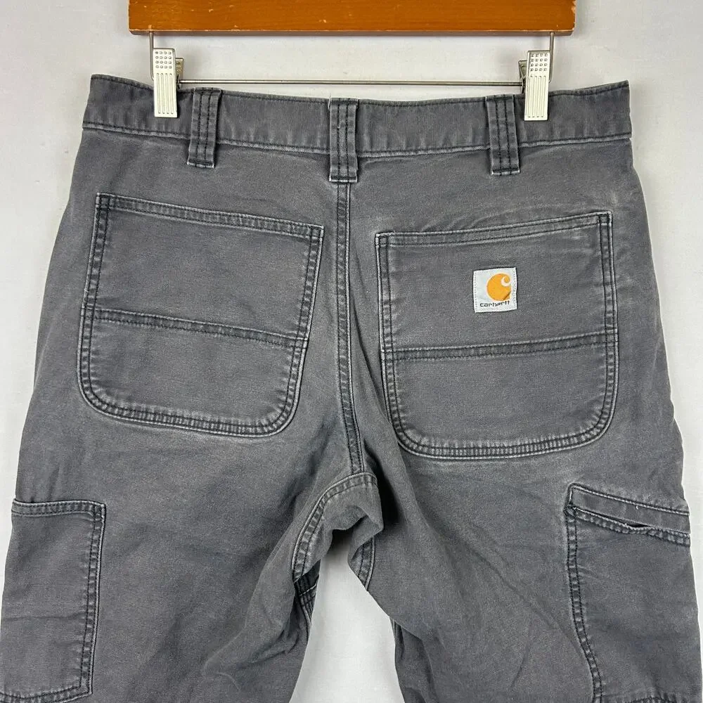 Carhartt Rugged Flex Canvas Double-Front Pant Shadow Size 32x30 (Measures 32x29)